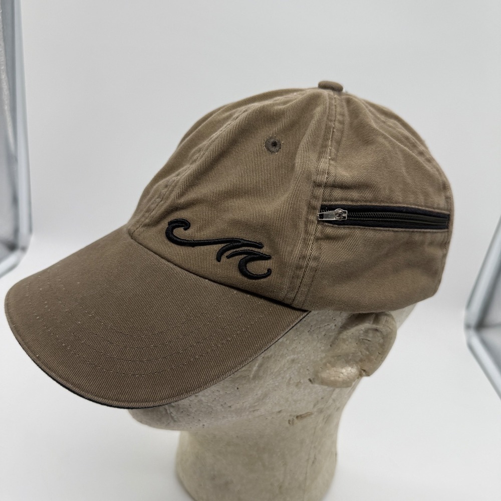 Mandalay Bay Las Vegas Hat Brown Side Zipper Pocket Grunge Y2K